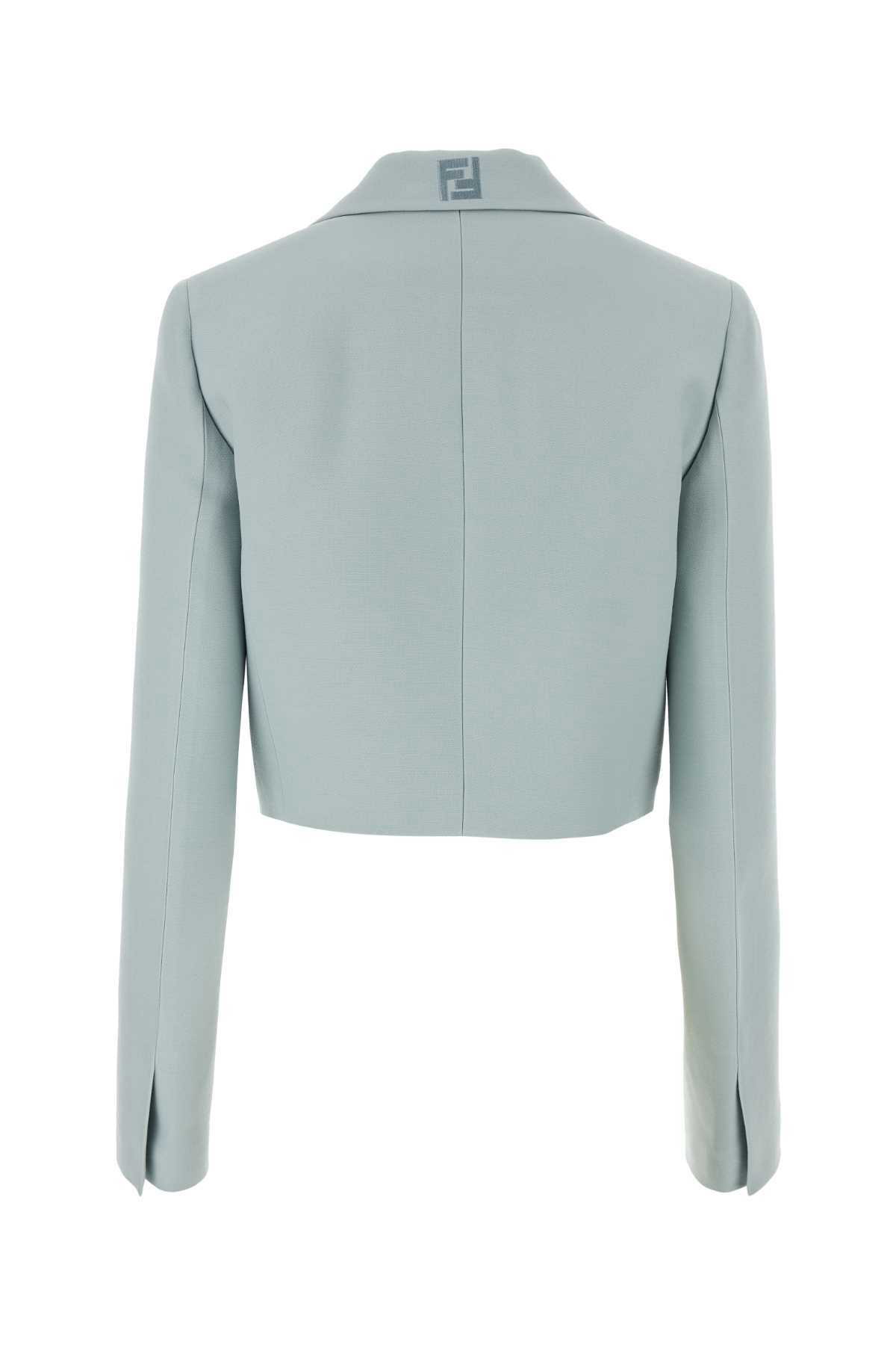 【送料&関税込】Fendi Powder Blue Wool Blend Blazer Fendi Powder Blue Wool Blend Blazer Fendi