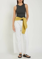 Agolde Low Curve Frayed Barrel-leg Jeans White