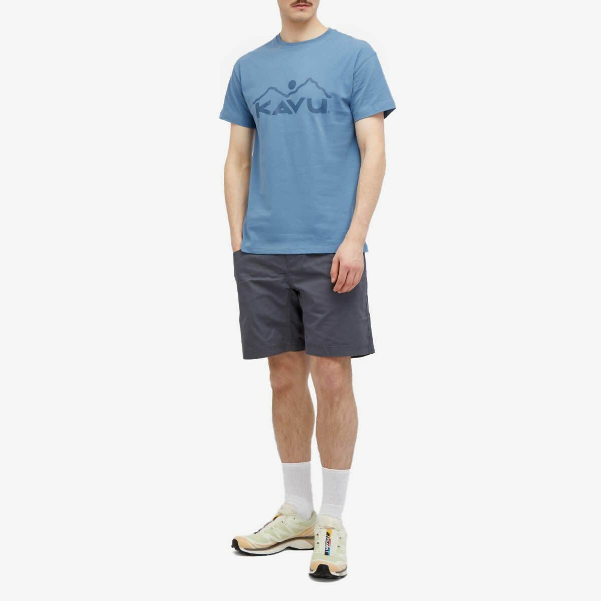 KAVU Men's Vintage Logo T-Shirt in Coronet Blue