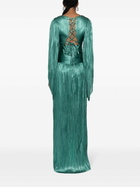 Maria Lucia Hohan Green Alana Plissé Column Gown