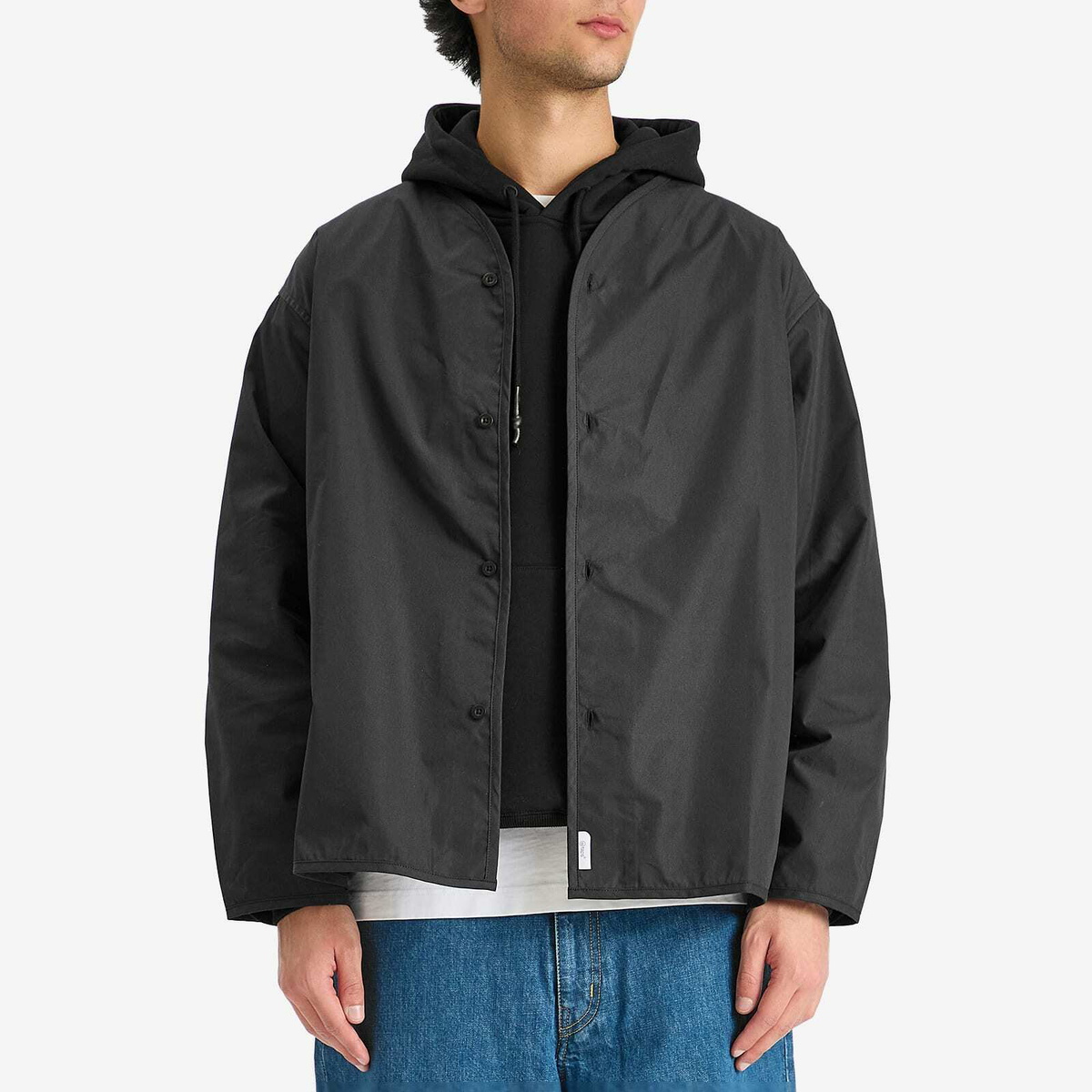 WTAPS Men's Long Sleeve Baseball Shirt in Black WTAPS