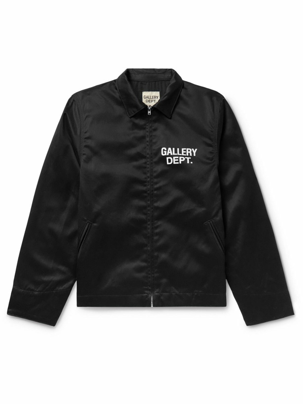 Photo: Gallery Dept. - Montecito Logo-Print Cotton-Twill Jacket - Black