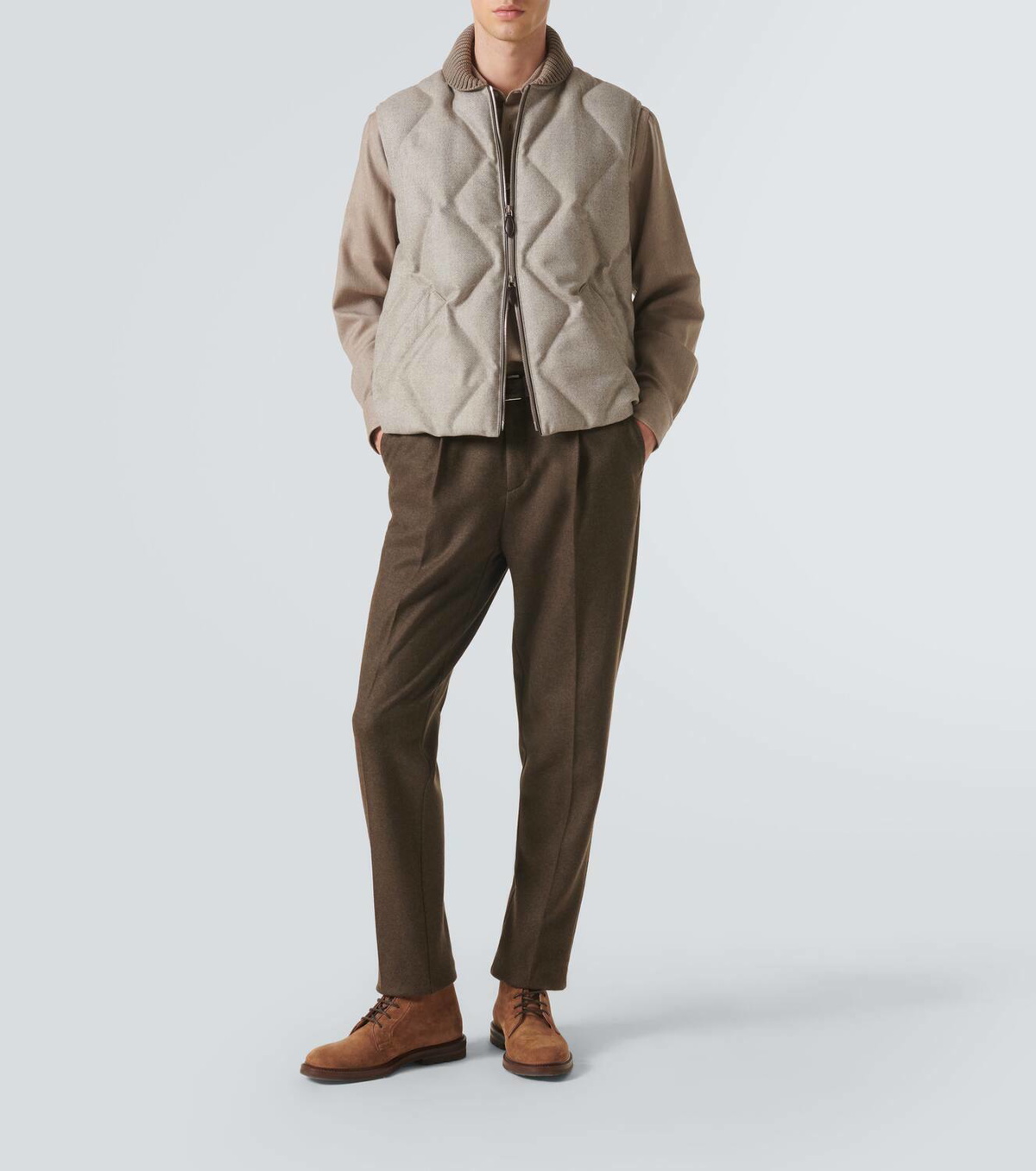 Berluti Herringbone wool puffer vest