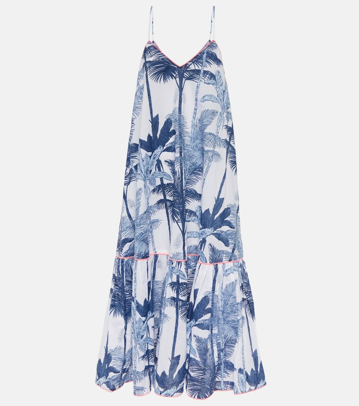 Juliet Dunn Printed cotton slip midi dress Juliet Dunn