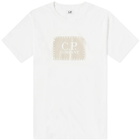 C.P. Company Men's Stitch Block Logo T-Shirt in Gauze White