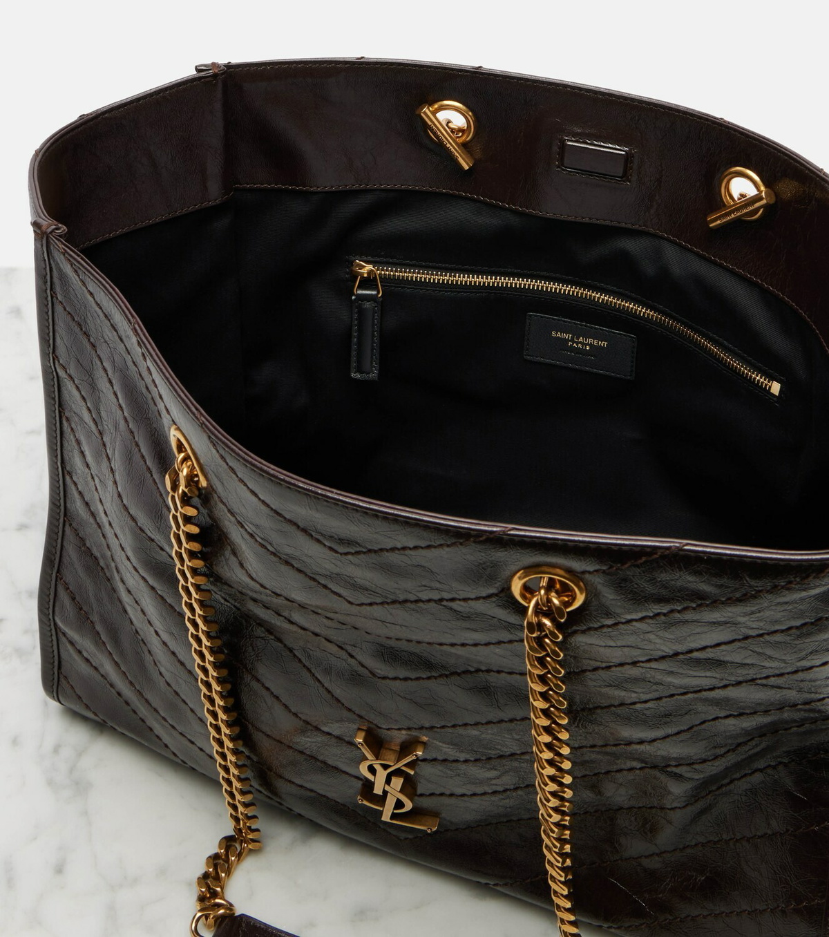 Saint Laurent Niki East West Large leather tote bag