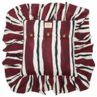 Damson Madder Women's Frilly Cushion in Burgundy 