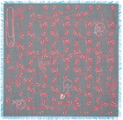 Vivienne Westwood Gray Safety Pin Pocket Square