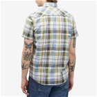 Armor-Lux Men's Button Down Short Sleeve Check Shirt in Pagoda