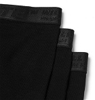 Off-White - Three-Pack Stretch-Cotton Boxer Briefs - Black