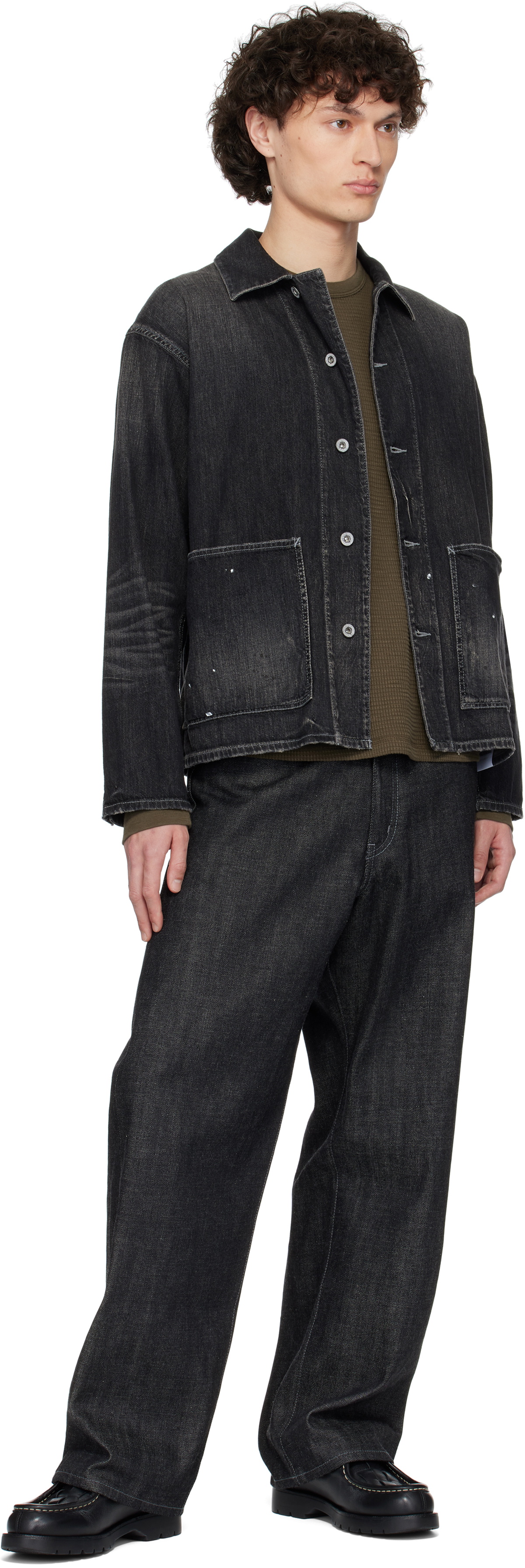 Neighborhood Black Washed LW Coverall Denim Jacket Neighborhood