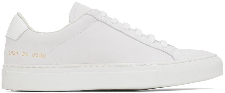 Photo: Common Projects White Retro Low Sneakers