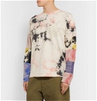 KAPITAL - Panelled Printed Tie-Dyed Cotton-Jersey T-Shirt - Multi