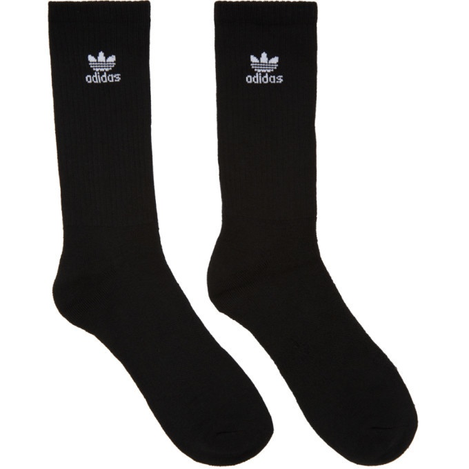 Photo: adidas Originals Six Pack Black and White Trefoil Socks