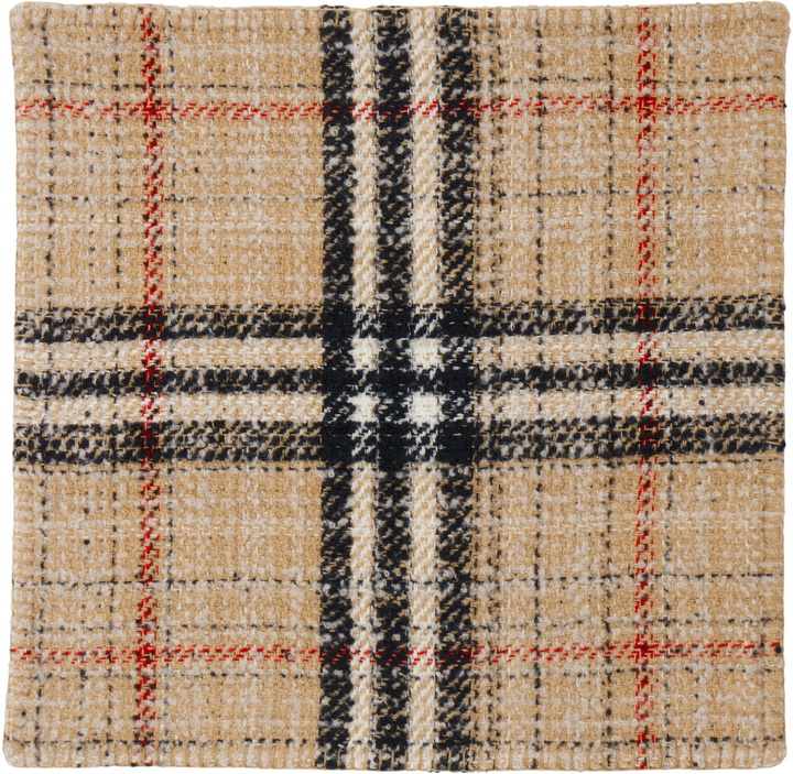Photo: Burberry Beige Giant Check Tweed Cushion Cover