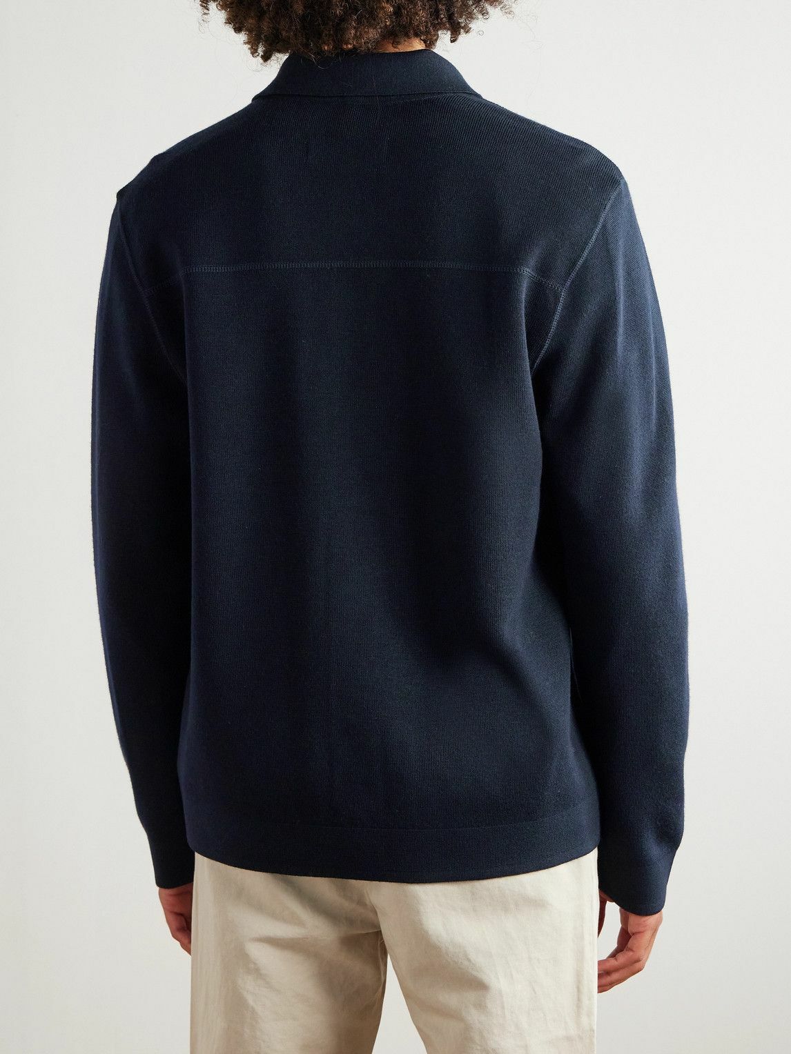 Orlebar Brown - Brigg Merino Wool Shirt Jacket - Blue