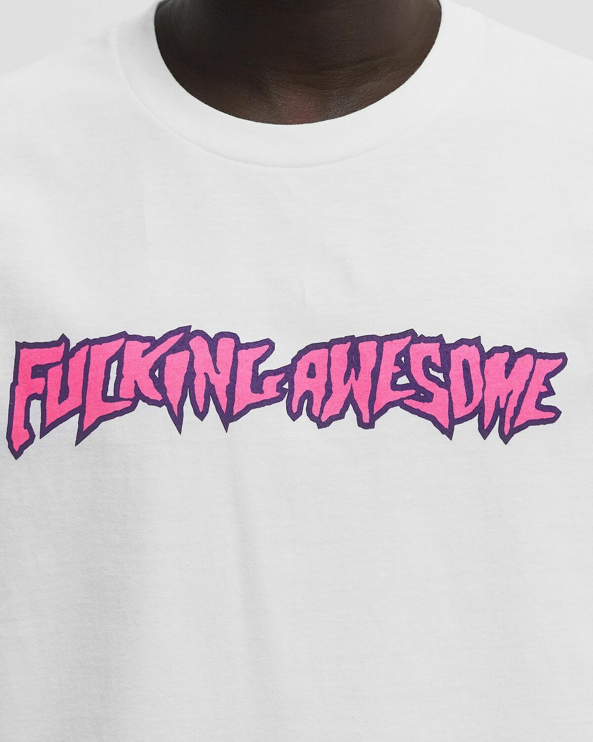 Fucking Awesome 2025 Stamp Logo Short Sleeve Tee White Mens Shortsleefe