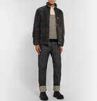 Loewe - Leather-Trimmed Shearling Jacket - Gray