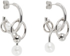 Justine Clenquet Silver Chase Earrings