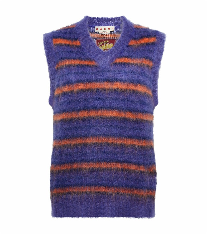 Photo: Marni - Striped mohair-blend sweater vest