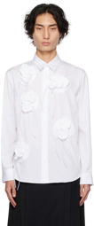 Simone Rocha White Turbo Rose Shirt