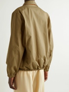 GUCCI - Reversible Suede-Trimmed Ripstop and Cotton-Blend Blouson Jacket - Brown