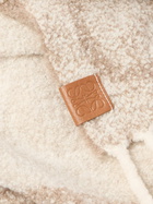 LOEWE - Logo-Appliquéd Fringed Jacquard-Knit Alpaca and Wool-Blend Scarf