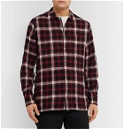 Officine Generale - Checked Cotton-Blend Flannel Shirt - Black