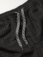 Burberry - Mid-Length Checked Swim Shorts - Gray