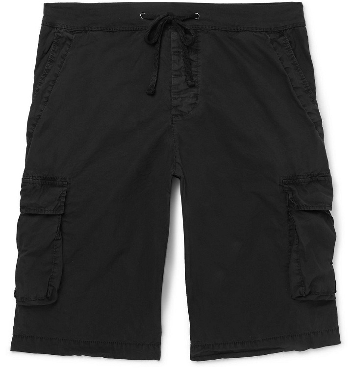 Photo: James Perse - Stretch-Cotton Drawstring Cargo Shorts - Men - Black