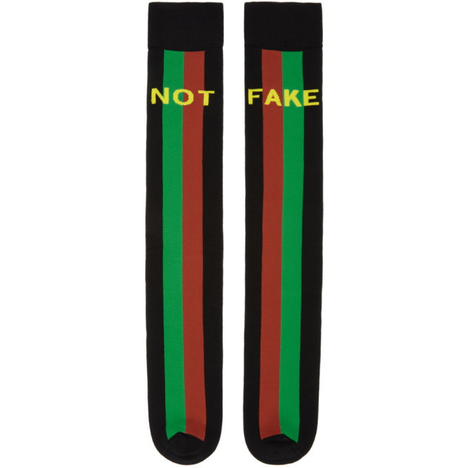 Photo: Gucci Black Fake Not Socks