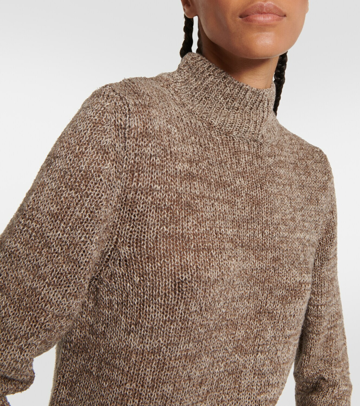 Toteme Linen, cotton, and silk turtleneck sweater