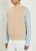 Raith Davi Hybrid Panelled Stretch-knit Gilet Stone