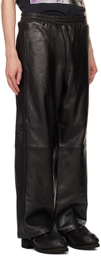 doublet Black Leather Basketball Pants