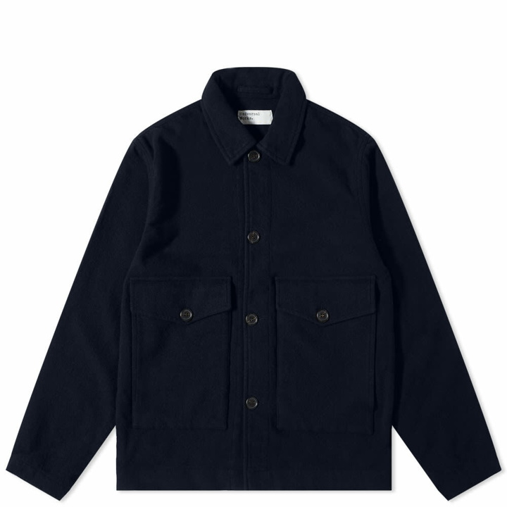 Photo: Universal Works Men's Soft Wool Watchman II Jacket in Navy