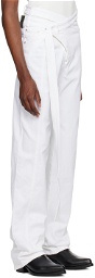 Ottolinger SSENSE Exclusive White Wrap Jeans