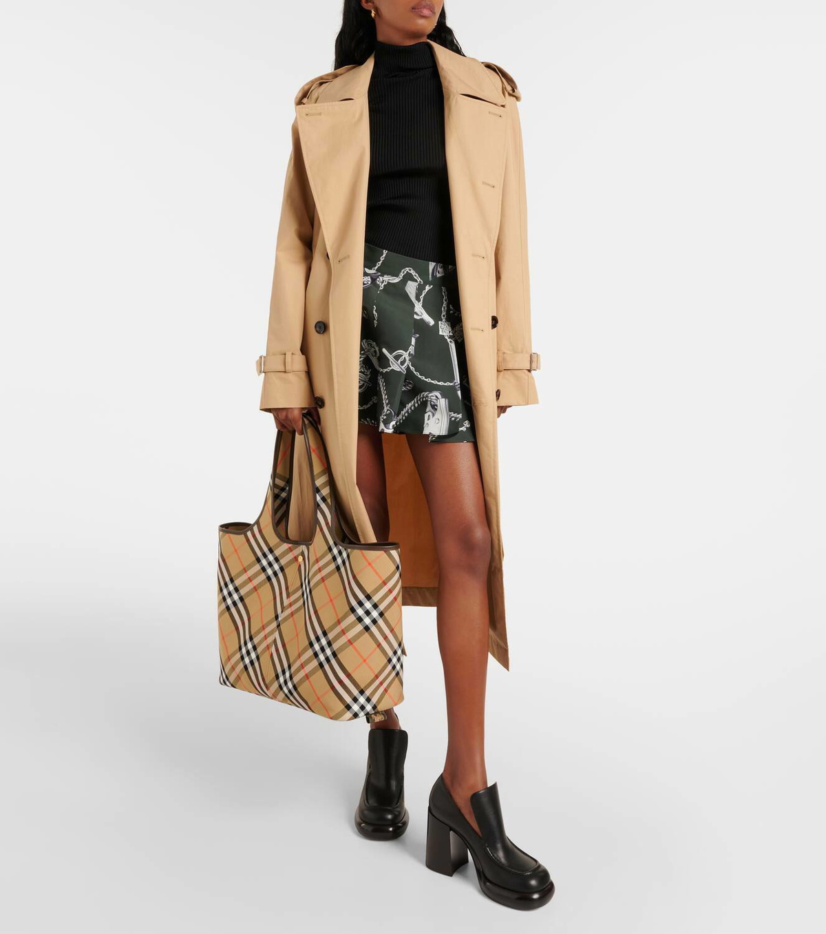 Burberry Burberry Check Medium canvas tote bag