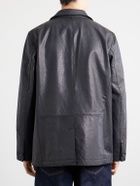 Oliver Spencer - Westbury Leather Blazer - Black