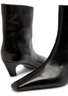 Khaite Arizona 50 Leather Ankle Boots Black