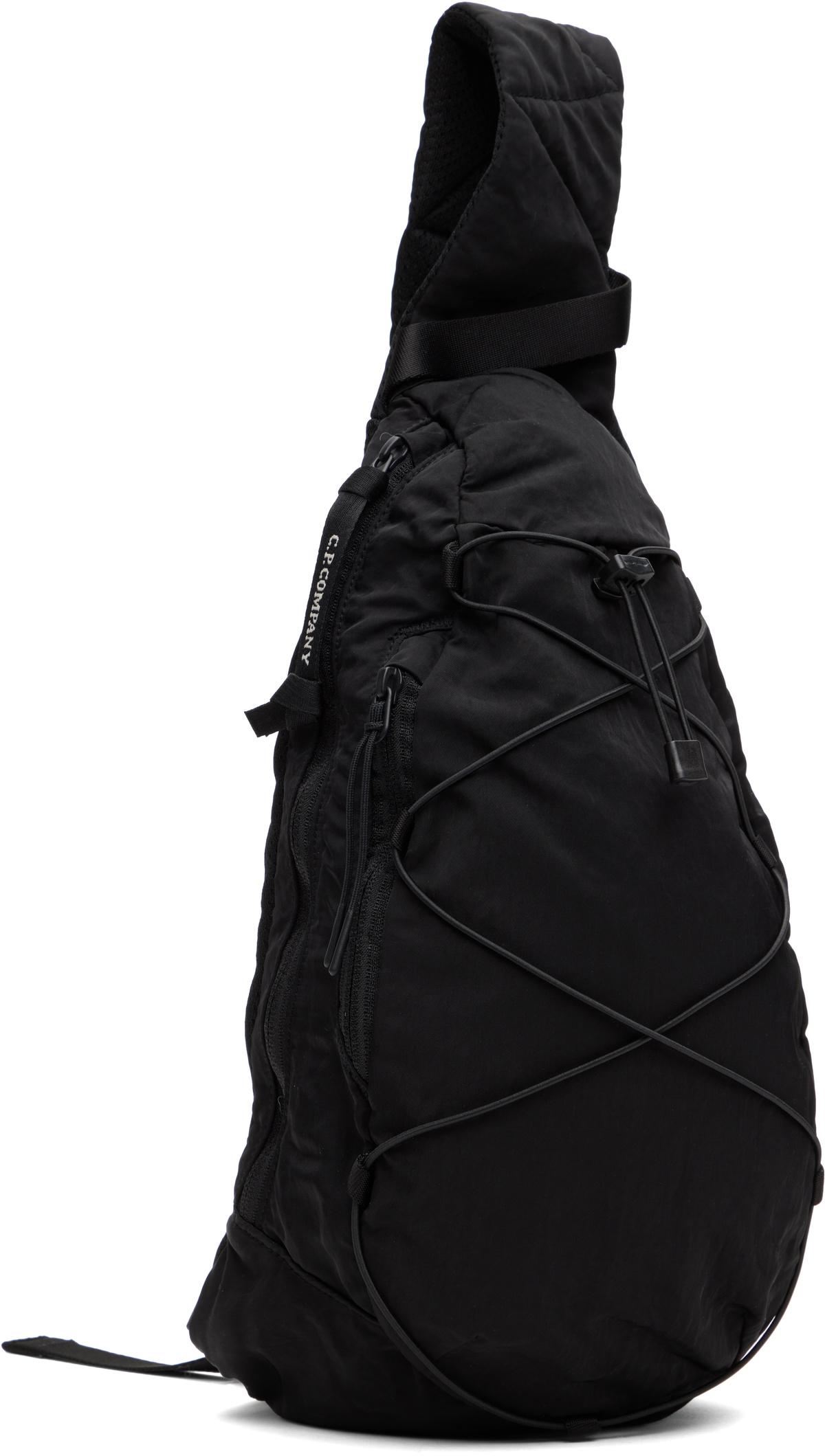 C.P. Company Black Nylon B Crossbody Backpack