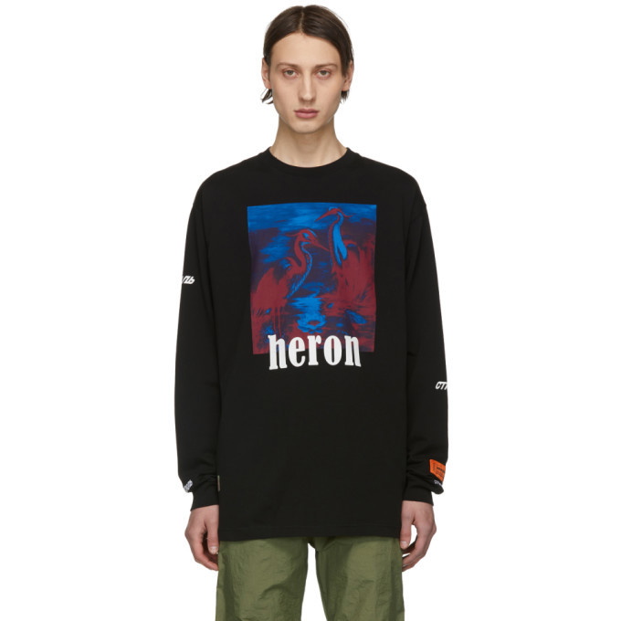 Photo: Heron Preston Black Birds Long Sleeve T-Shirt