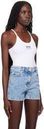 Moschino Jeans White Patch Tank Top