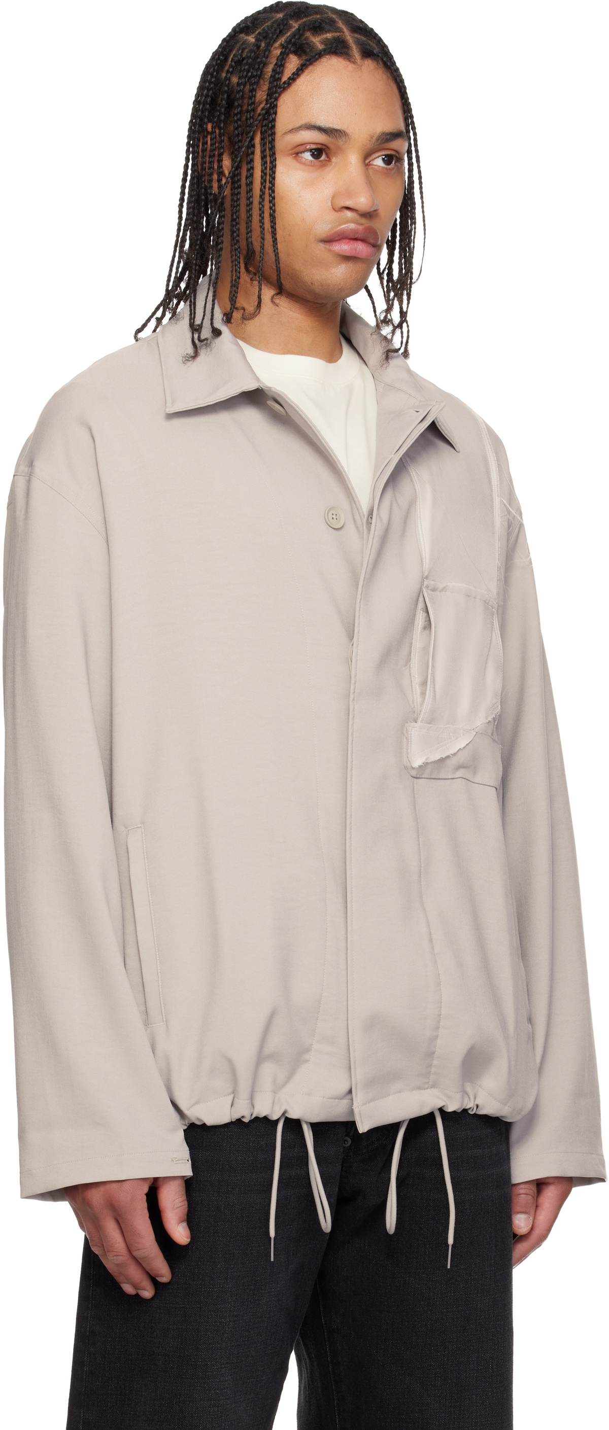 Y-3 Gray Utility Blouson Jacket