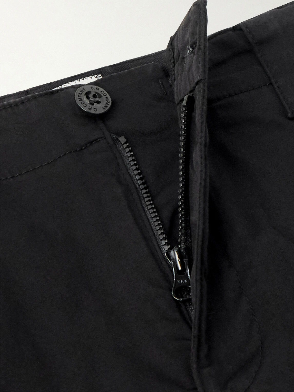 C.P. Company - Straight-Leg Cotton-Blend Cargo Shorts - Black
