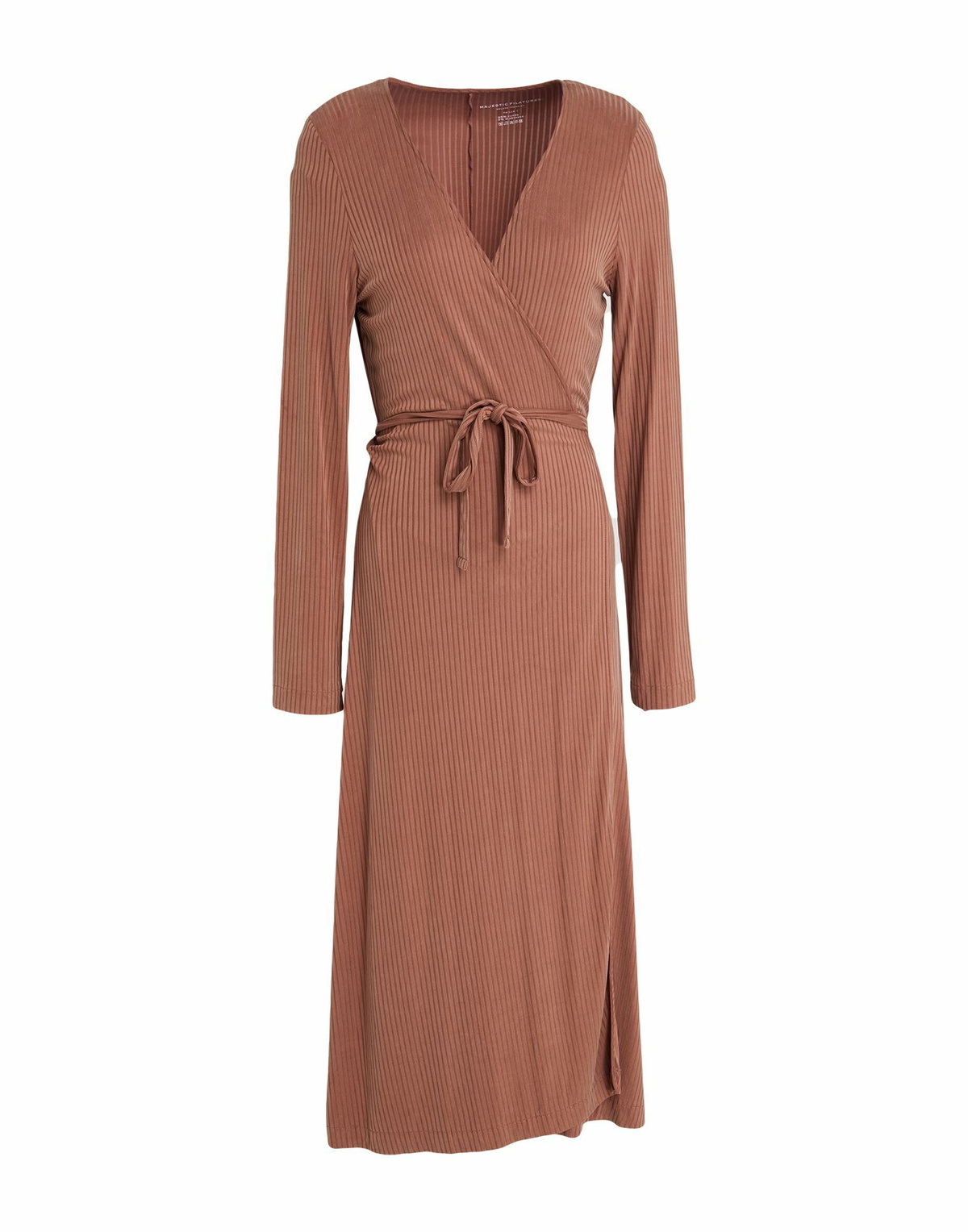 Majestic Filatures Womens Midi dress Light brown