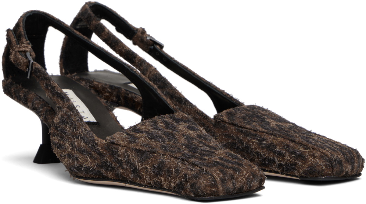 Miista Brown & Black Adal Animal Print Heels
