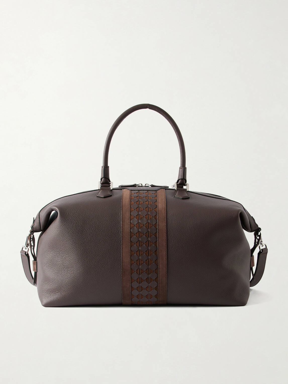 Serapian - Mosaico-detailed Leather Weekend Bag
