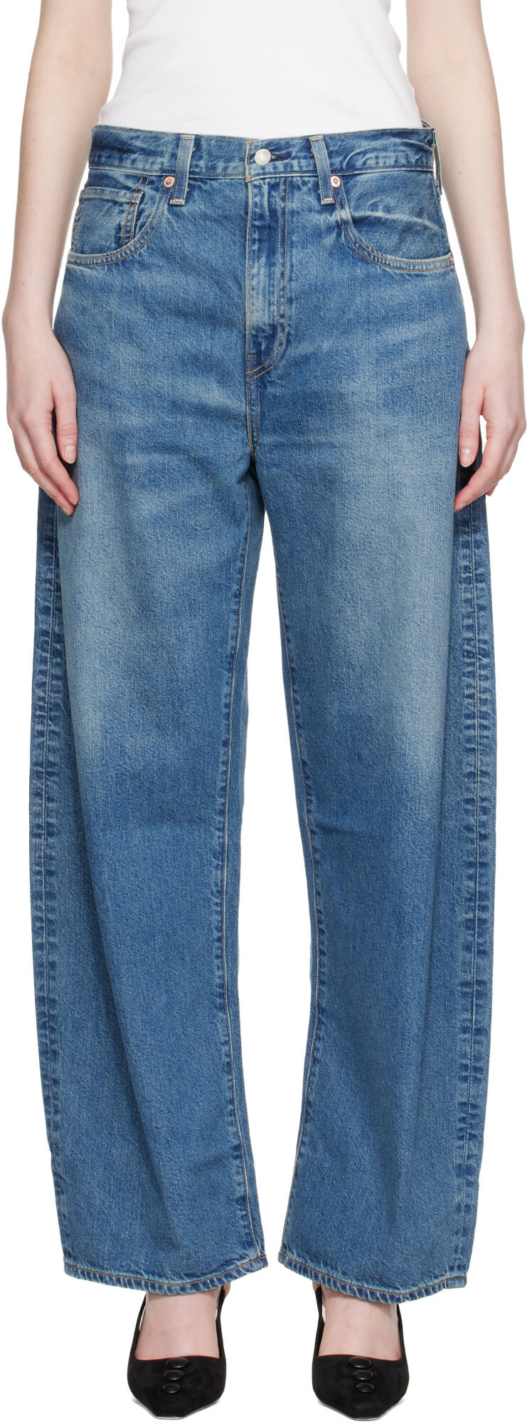 Levi's Blue Drop Barrel Jeans