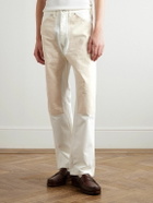 Cherry Los Angeles - Straight-Leg Double-Knee Cotton-Canvas Trousers - Neutrals