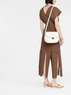 Bottega Veneta White Small Desiree Leather Cross Body Bag